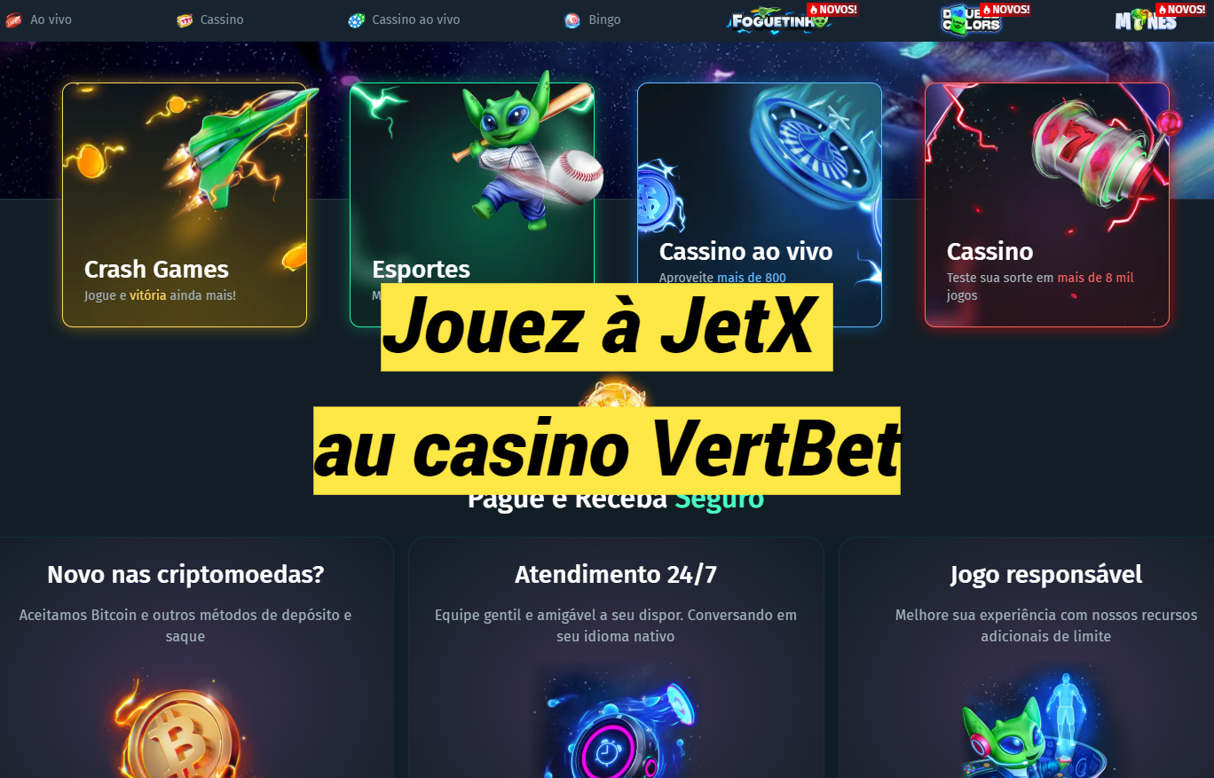 Jouez à JetX au casino VertBet