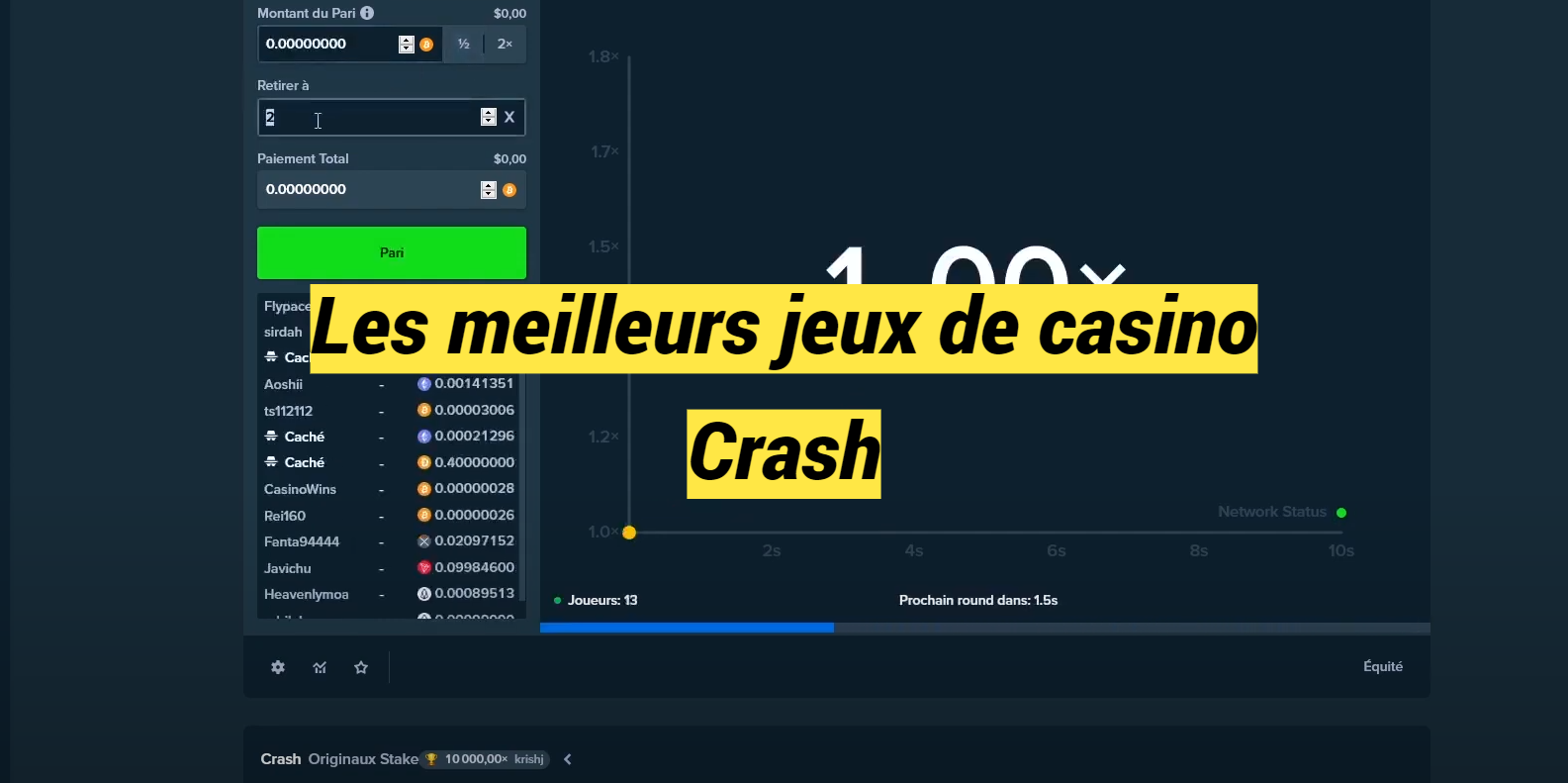 Les meilleurs jeux de casino Crash