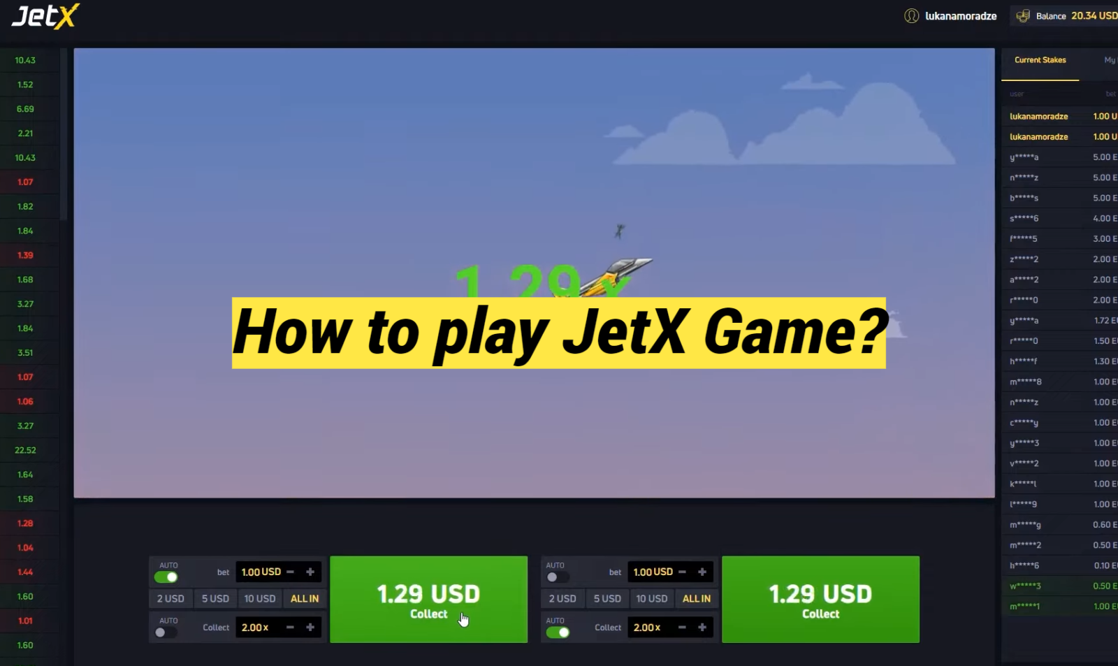 How to play JetX Game?