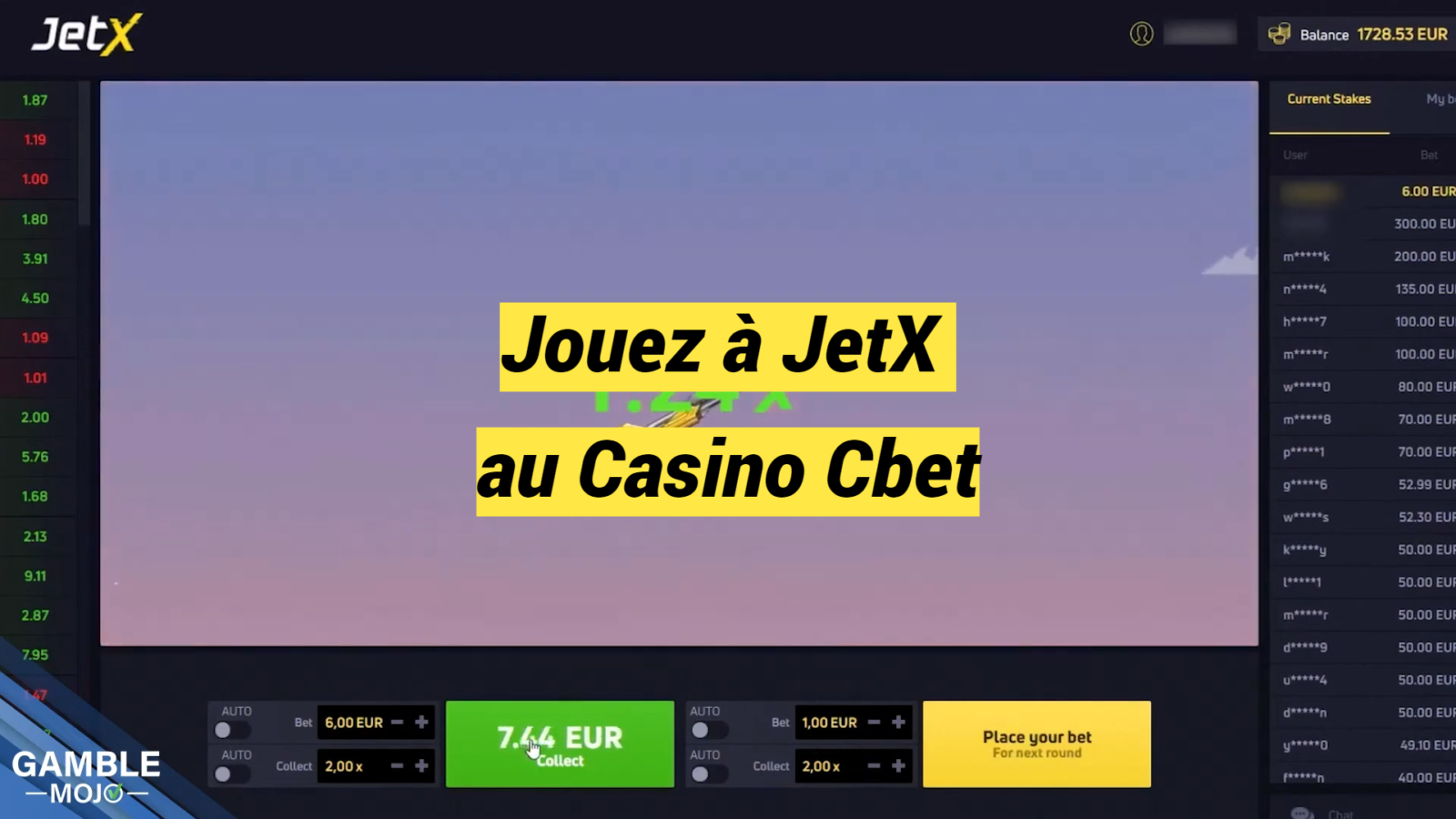 Jouez à JetX au Casino Cbet