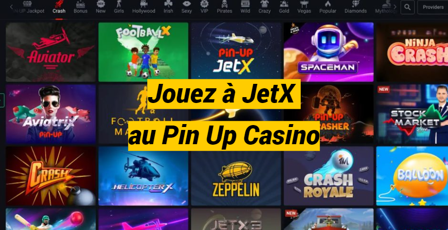 Jouez à JetX au Pin Up Casino