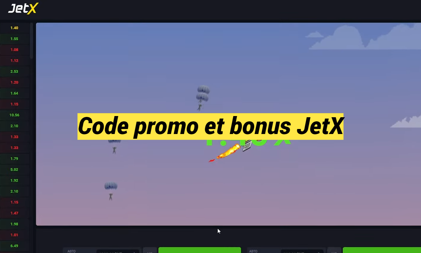 Code promo et bonus JetX